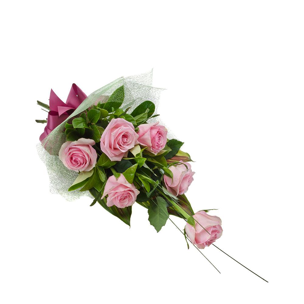 Bouquet of 6 Long Stemmed White Roses

Show your affection for a special someone with this beautiful bouquet. Affection features 6 long stemmed white roses wrapped in organza and tied with ribbon. Add wine or chocolates to treat them even more.

Flowers may vary from the image displayed due to seasonal availability. We'll craft an arrangement which is similar in style using seasonal flowers that is equal or greater in value. 