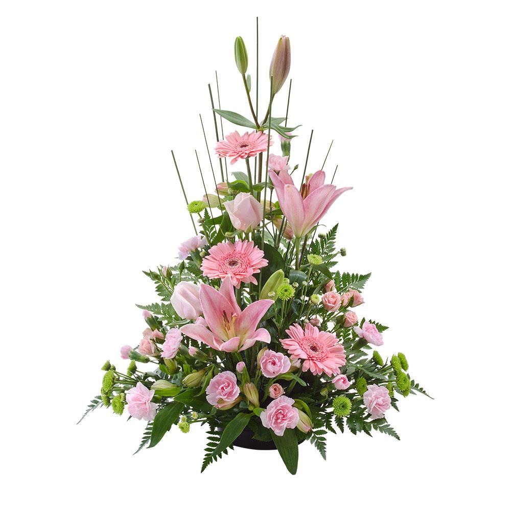 Sympathy Bowl Suitable for Home or Service

A beautiful symbol of life, a floral tribute is a wonderful and much appreciated way to express your feelings for a friend or loved one. This sympathy arrangement is suitable for delivery to the home or funeral service.

Flowers may vary from the image displayed due to seasonal availability. We'll craft an arrangement which is similar in style using seasonal flowers that is equal or greater in value. 
