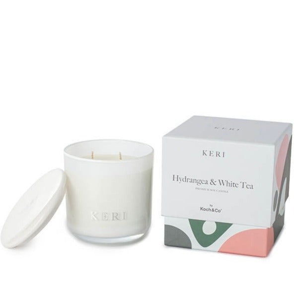 Hydrangea & White Tea Luxury Soy Candle Indulgence 390g